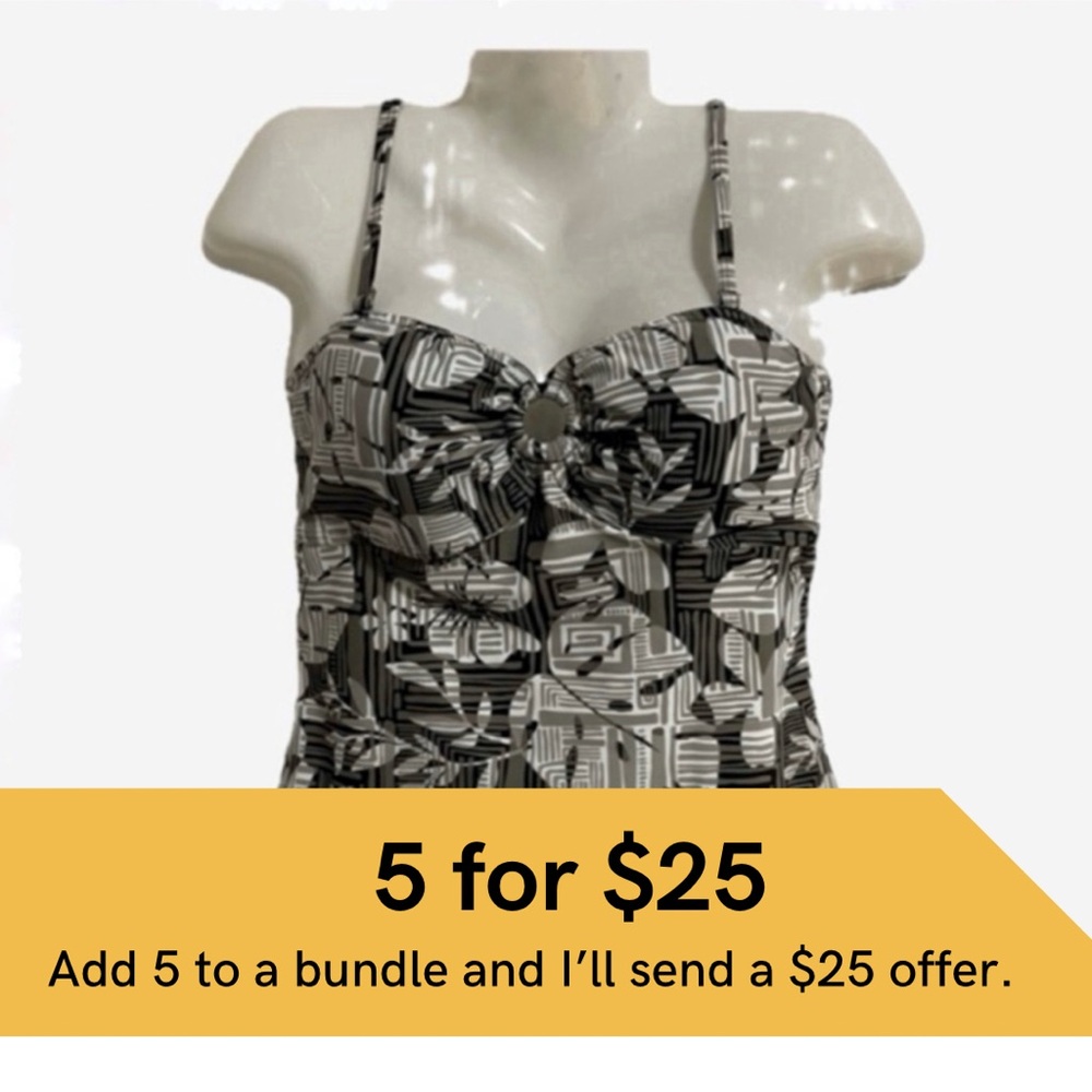Christina plus tankini top.